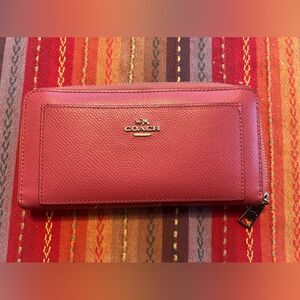 Coach Pink Zip Wallet